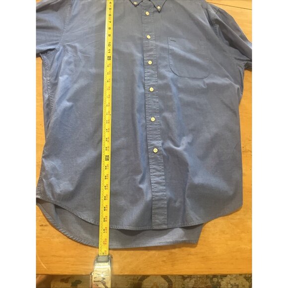 Tommy Hilfiger Dress Shirt Mens Large Blue Long Sleeve Button Up 80s 2 Ply Adult - Picture 5 of 10
